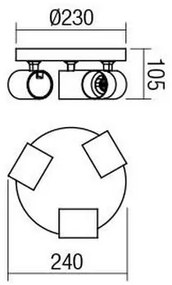 Redo 04-471 - Luce Spot CAMEO 3xGU10/35W/230V