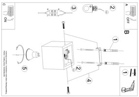 Brilagi -  Faretto LED MURO 1xGU10/7W/230V calcestruzzo