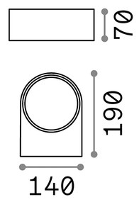 Applique Moderna Iko Metallo Grigio 1 Luce E27