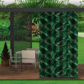 Tenda verde per padiglione da giardino con motivo a foglia 155x220 cm