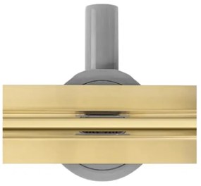 REA-G2714 - Canalina di scarico NEOX SLIM 70 cm acciaio inossidabile/dorato spazzolato