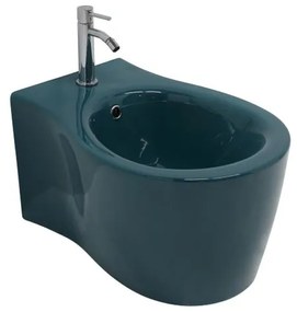 Bidet sospeso verde lucido soft OLYMPIA CERAMICA L 36 x H 42 x P 55 cm