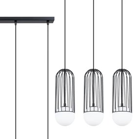 Sollux SL.1334 - Lampadario a sospensione con filo BRINA 3xG9/8W/230V nero