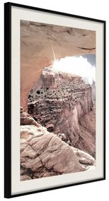 Poster  Beauty of the Canyon  Cornice Quadri Cornice nera con pass-partout, Larghezza x Altezza Home decor 20x30