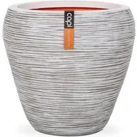 Vaso a Cono Nature Rib 42x38 cm Avorio KOFI362