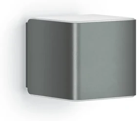 Applique LED moderno da esterno L 240 grigio IP44, con sensore crepuscolare luce bianco caldo dimmerabile 319 lumen, STEINEL