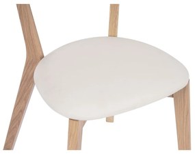 Sedia da pranzo in rovere con seduta bianca Arch - Bonami Essentials