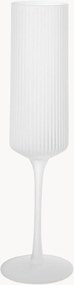Set di 2 flute da champagne in vetro soffiato Ripple