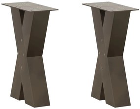 Gambe Tavolino Caffè A X 2 Pz Naturale 38x(42-43) Cm Acciaio /