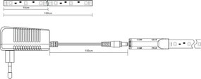 Globo 39016 - LED RGB Striscia dimmerabile LED/6W/230V + +TC 1m