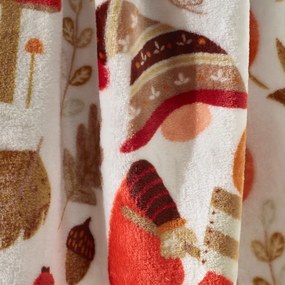 Coperta arancione e marrone in micropile 130x170 cm Woodland Gonks – Catherine Lansfield