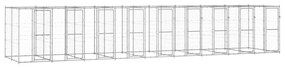 Gabbia Per Cani Da Esterno İn Acciaio Zincato 21,78m² /