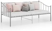 Telaio Divano Letto Grigio in Metallo 90x200 cm 324775