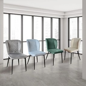 KINSLEE - sedia di design moderno in velluto