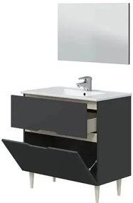 Mobile Bagno con specchio  Lotto 2 Cassetti 80X80X45H