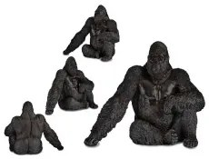 Statua Decorativa Gorilla Nero Resina (34 x 50 x 63 cm)