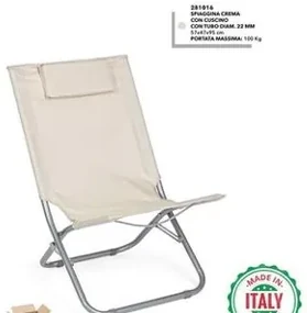 Spiaggina Pieghevole Per Bambini Con Ombrello - Sedia Sdraio Compatta 47x37 Cm Per Mare E Giardino