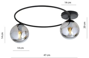 Plafoniera SOPRA 2xE14/10W/230V nero