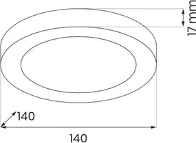 Plafoniera LED EVORA LED/6W/230V 3000/4000/6000K Ø 14 cm bianca