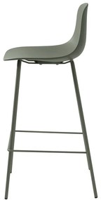 Sgabello da bar color kaki in plastica (altezza della seduta 67,5 cm) Whitby – Unique Furniture