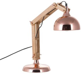 Lampada da tavolo in legno e metallo rame SALADO Beliani