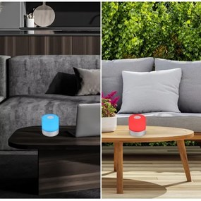 Briloner 7462014 - Lampada da tavolo ricaricabile LED RGB LED/1,5W/5V IP44 cromo