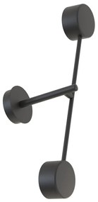 Lampada da parete in acciaio NATSU K2 nero 2xGX53