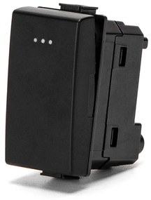 Pulsante unipolare 16A nero compatibile anche con BTicino Matix