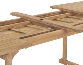 Tavolo da Giardino Allungabile 180-280x100x75 cm in Teak