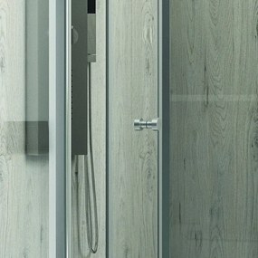 Box doccia 90x80cm porta 90cm a libro modello KM4000S - KAMALU