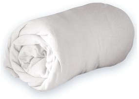 Lenzuolo elasticizzato in jersey bianco 90x190 cm Jersy - douceur d'intérieur