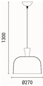 Lampadario a sospensione con filo 1xE27/15W/230V bianco diametro 27 cm