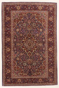 Kashan Tappeto 140x200 (Iran) Annodato A Mano