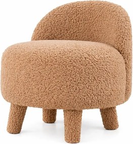 Poltrona per bambini marrone in tessuto bouclé Moouv - Artie