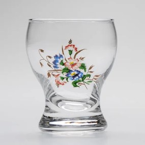 Set 6x bicchiere da liquore limpido - motivo floreale n3