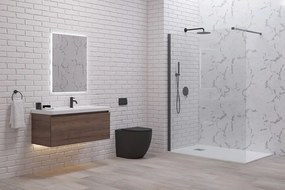 Parete doccia walk in 90 cm con profilo gun metal | KW-100GM - KAMALU
