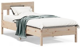 Letto Senza Materasso 90x190 Cm İn Legno Massello Di Pino /