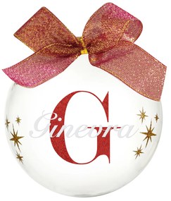 Pallina natale con nome Ginevra 10cm