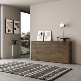 Letto a scomparsa orizzontale - KANDO singolo Noce