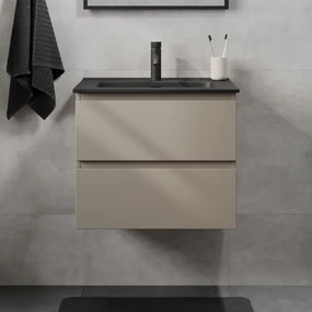 Mobile da bagno con lavabo CONOR 61 cm Marakesh/nero