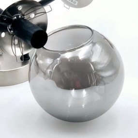 Brilagi - Lampadario a soffitto MALIVA 6xE14/15W/230V cromo satinato/fumé