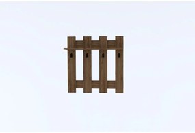 Mensola da parete marrone scuro con 4 appendini Carina - Puqa Design