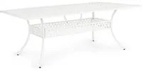 Tavolo da Giardino 213x107x73 cm in Alluminio Bianco