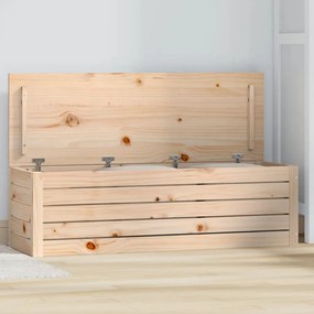 Contenitore Portaoggetti 109x36,5x33 Cm Legno Massello Pino /