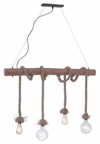 Leuchten Direkt 15483-18 - Lampadario a sospensione con filo ROPE 4xE27/60W/230V