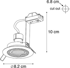 Faretto da incasso smart nero con WiFi GU10 regolabile - Ude Honey