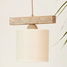 Brilagi - Lampadario a sospensione con filo FOREST 1xE27/15W/230V pino/marrone/color crema