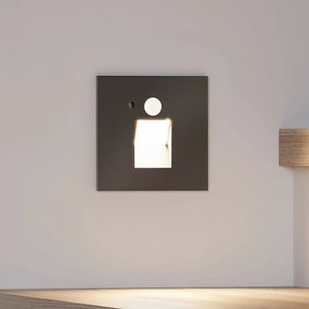 Arcchio Neru LED da incasso sensore angolare, nero, Nero, Soggiorno / Sala da pranzo, Alluminio, Moderno, Faretto da incasso a parete