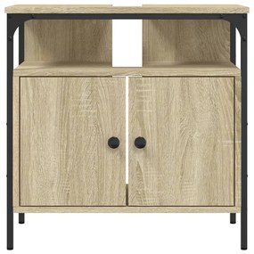 Mobile lavabo bagno rovere sonoma 60x30x60 cm legno multistrato