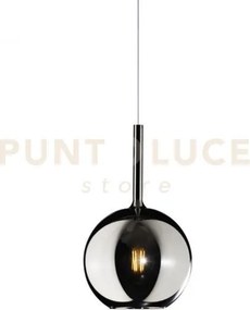 Lampadario a sospensione vetro 1555 grande cromo 1 luce attacco e27...